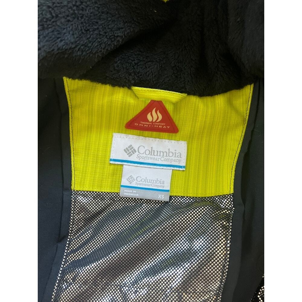 EUC Columbia Omni Tech Womens lime green coat size XS ski jacket warm winter - Picture 6 of 11
